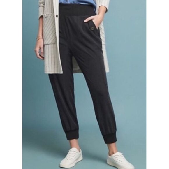 Anthropologie Maeve Black Cicerone Cargo Jogger Pant S - Picture 1 of 7